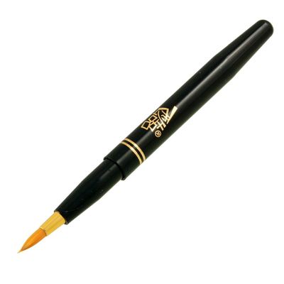 Ruilogod Alloy Lady Women Beauty Tool Round Handle Lip Brush 11 x 0.9cm Black(id:58 845 f5 e43 8f2