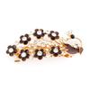 Ruilogod Dark Brown Peacock Design Flower Decor Barrette French Clip for Women (id: c74 1a8 c1b 2f4 183 view 1