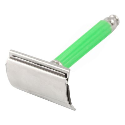 Ruilogod Green Handle Double Edged Blade Man Beard Razor w Case (id: 40b a65 a3f 470 a1d