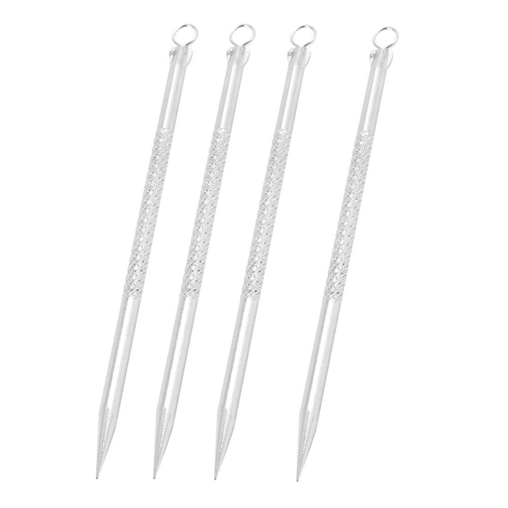 Ruilogod 4 Pcs Metal Blackhead Extractor Acne Removers pins 3.1" Long (id: 337 76c 84a 6d0 a96