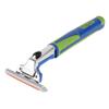 Ruilogod Blue Green Plastic Handle T Shape Blade Throat Shaving Razor (id: 69d 663 266 dbd 547 view 1