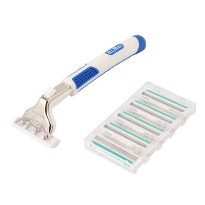 Ruilogod Rubber Coated Handle Manual Shaver Razor w 5 Double Layer Blades (id: 147 851 b1f eaa 2cf