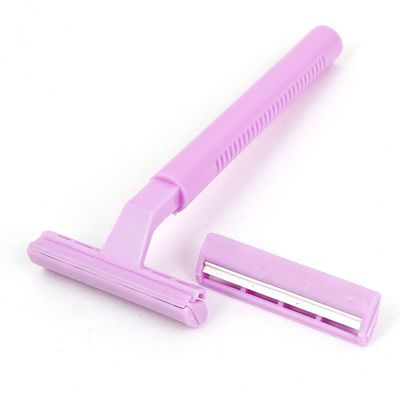 Ruilogod Women Metal Non- Textured Handle Body Hair Razor Shaver Pink (id: cbb a45 38b 661 fbb