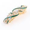 Ruilogod Woman Plastic Crystal Decor Flower Style Hair Clip Barrette Seagreen (id: ce1 f5c 6af 9ea 123 view 1