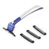 Ruilogod Portable Travel Shaver Razor Beard Cleaner Blue Silver Tone w 4 Blades (id: bba bcf 39e 05f bc4 view 1