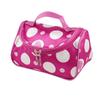 Ruilogod White Dotted Cosmetic Holder Magenta Makeup Case Bag for Woman (id: dc1 e1e 33e 0b9 b4c view 1