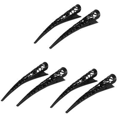 Ruilogod Metal Lady Hairdressing Single Prong Alligator Hair Clip Clamps Pins 6pcs Black (id: bbe f97 44a 5ae dbe