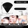 8 Pieces Powder Puff Soft Velour Puff Triangle Makeup Puff Water Drop Finger Puff Beauty Makeup Sponge Makeup Powder Pad Makeup Tool for Loose Powder Foundation Concealer, Black, Blue, White, Pink view 3