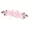 Ruilogod Pink Purple Flower Style Rhinestone Hair French Clip Barrette (id: 658 f01 a4f 7a3 261 view 1