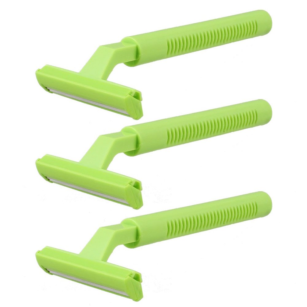Ruilogod Ladies T Type Plastic Body Hair Razor Shaver Cosmetic Remover Green 3 Pcs (id: 966 e00 2de 6cc 82e