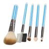 Ruilogod Blue White Stripes Handle 5 in 1 Makeup Tool Set Blusher Brush Eyebrow Comb(id:3c f68 29 420 644 view 1