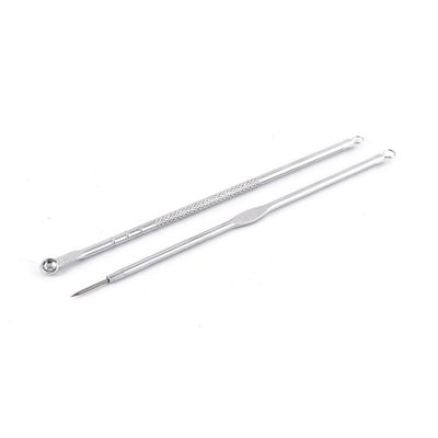 Ruilogod Stainless Steel 4.8 Inch Top Ring Acne Remover pin Set 2 in 1 Silver Tone (id: 958 a43 4e1 c68 671