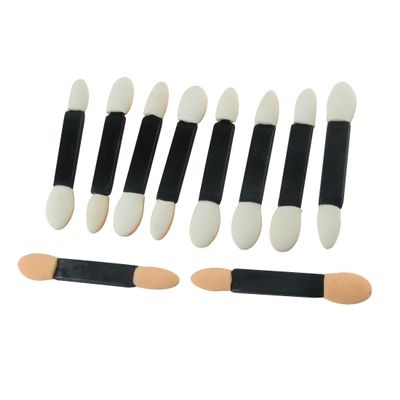 Ruilogod Double End Black Plastic Handle Sponge Eyeshadow Brushes Applicators 10 Pcs(id:06 fd2 72 d88 1c3