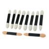 Ruilogod Double End Black Plastic Handle Sponge Eyeshadow Brushes Applicators 10 Pcs(id:06 fd2 72 d88 1c3 view 1