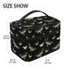 Goth Makeup Bag Black, Gothic Moth Butterfly Makeup Organizer Bags Toiletry Bag Box Travel Cosmetic Bag Make Up Train Case for Women Teen Girl Ladies view 2
