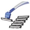 Ruilogod Blue Gray Plastic Handle Three Layer Blades Manual Shaver Razor (id: dd3 b4f e30 25c 2f9 view 1