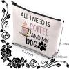 BDPWSS Dog Mom Makeup Bag - Coffee and Dog Lover Gift - Funny Cosmetic Bag for Women, Friend Birthday Present view 2