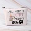BDPWSS Dog Mom Makeup Bag - Coffee and Dog Lover Gift - Funny Cosmetic Bag for Women, Friend Birthday Present view 4