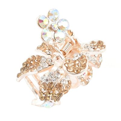Ruilogod Woman Faux Rhinestone Detail Hair Claw Clamp Clip Hairpin Gold Tone (id: 97b 770 c19 7b2 333