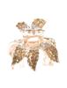 Ruilogod Woman Faux Rhinestone Detail Hair Claw Clamp Clip Hairpin Gold Tone (id: 97b 770 c19 7b2 333 view 2