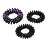 Ruilogod 3 Pcs Purple Black Ponytail Ornament Coil Hair Holder for Women (id: 545 ef6 3a7 5e1 0d5 view 1