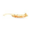 Ruilogod Lady Rhinestone Decor Flower Design French Barrette Gold Tone Black (id: 4ed df0 564 aa2 bd8 view 2