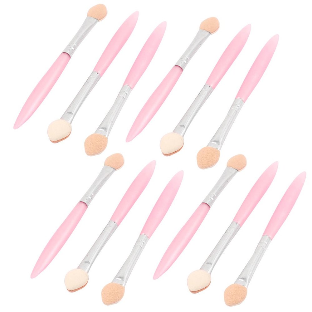 Ruilogod Plastic Women Eyeshadow Applicator Sponge Brush Cosmetic Makeup Tool 12 Pcs Pink (id: f6e c9a 2d9 471 330