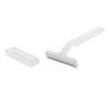 Ruilogod White Plastic Handle T Shape Body Hair Trimmer Shaver Tool view 1