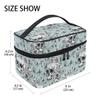 Skull Makeup Bag, Vintage Goth Skull Butterfly Makeup Organizer Bags Toiletry Bag Box Travel Cosmetic Bag Make Up Train Case for Women Teen Girl Ladies view 2