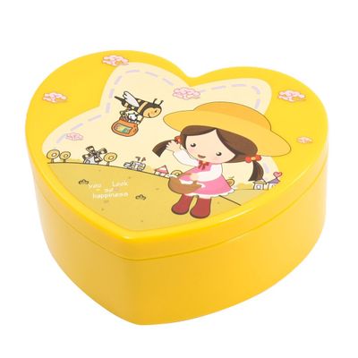 Ruilogod Ladies 4 Compartment Bird Print Cosmetic Case Storage w Mirror Yellow (id: 85a f56 838 b28 f39