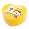 Ruilogod Ladies 4 Compartment Bird Print Cosmetic Case Storage w Mirror Yellow (id: 85a f56 838 b28 f39 view 1