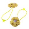 Ruilogod 2 Pcs Bowknot Dotted Yellow Flower Elastic Hair Band Ponytail Holder (id: 96e 52c 9fd 2c0 a04 view 1