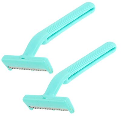 Ruilogod 2 Pcs Beauty Tool T Shaped Body Hair Remover Razor Turquoise Green (id: 868 290 a3a 66e 247