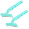 Ruilogod 2 Pcs Beauty Tool T Shaped Body Hair Remover Razor Turquoise Green (id: 868 290 a3a 66e 247 view 1