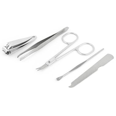 Ruilogod Lady Household Travel Metal 4 in 1 Beauty Kit Nail Buffers Manicure Set (id: ea8 88a ffa ea9 42b
