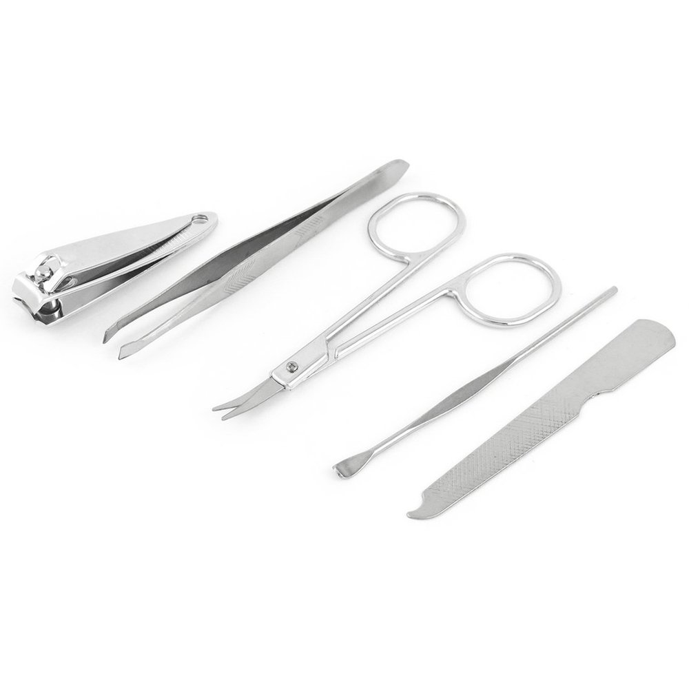Ruilogod Lady Household Travel Metal 4 in 1 Beauty Kit Nail Buffers Manicure Set (id: ea8 88a ffa ea9 42b