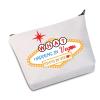JXGZSO Vegas Trip Bag What Happens in Vacation Zipper Makeup Bags Travel Toiletry Bag Accessories (What Happens in Bag) view 1