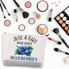 BDPWSS Blueberry Gifts Blueberries Makeup Bag Just A Girl Who Loves Blueberries Zipper Pouch For Blueberry Lover Fruit Lover Gift (Girl Love Blueberries) view 3