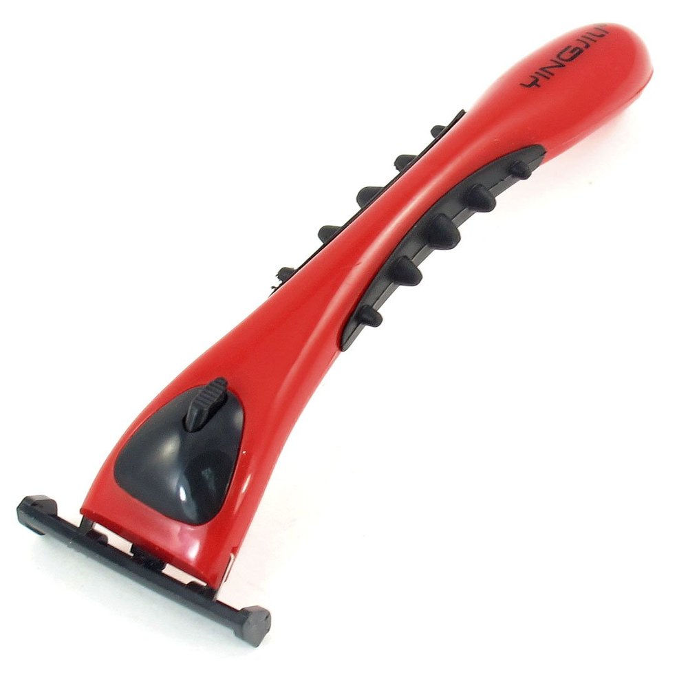 Ruilogod Red Black Plastic Handle Two Layer Blades Manual Shaver Razor (id: 422 016 69c 509 205
