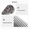Pocket Beard Comb, Skull Pattern Mustache Shaping Oil Hair Comb Zinc Alloy Hair Styling Tool for Men(Silver) view 2
