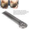 Pocket Beard Comb, Skull Pattern Mustache Shaping Oil Hair Comb Zinc Alloy Hair Styling Tool for Men(Silver) view 4