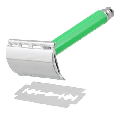 Ruilogod Green Plastic Coated Metal Handle Shaving Razor for Men(id:59 047 a9 c1f cec
