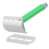 Ruilogod Green Plastic Coated Metal Handle Shaving Razor for Men(id:59 047 a9 c1f cec view 1