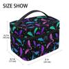 Goth Makeup Bag, Gothic Bats Halloween Luminous Makeup Organizer Bags Toiletry Bag Box Travel Cosmetic Bag Make Up Train Case for Women Teen Girl Ladies view 2