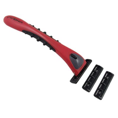 Ruilogod Red Black Good performance Handle Two Layer Blade Manual Shaver (id: 77c 15f 276 9fe a72