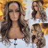 Anlimer 13x4 Highlight Ombre Blonde Body Wave Frontal Wigs Human Hair Brazilian Remy Hair Lace Closure Wig Pre Plucked with Baby Hair for Black Women 4x4 Silk Base Lace Front Wig (22, 4x4 Silk Base Lace Wig 130 Density) view 1