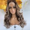 Anlimer 13x4 Highlight Ombre Blonde Body Wave Frontal Wigs Human Hair Brazilian Remy Hair Lace Closure Wig Pre Plucked with Baby Hair for Black Women 4x4 Silk Base Lace Front Wig (22, 4x4 Silk Base Lace Wig 130 Density) view 2