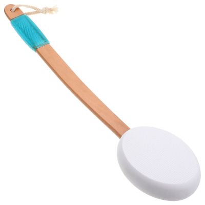 Beavorty Shower Back Scrubber Handle Ergonomic Exfoliating Bath Brush for Skin Care Non- Sponge Applicator for Sunscreen and Lotion Use Design for Easy Cleaning