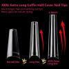 Clear Coffin Nails Tips Fake Nails, 240Pcs XXXL Extra Long Coffin Nail Tips for Acrylic Nails Professional, Half Cover Nail Extension False Nails for Manicure Salon Home DIY Nail Art 12 Sizes view 2