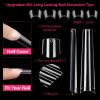 Clear Coffin Nails Tips Fake Nails, 240Pcs XXXL Extra Long Coffin Nail Tips for Acrylic Nails Professional, Half Cover Nail Extension False Nails for Manicure Salon Home DIY Nail Art 12 Sizes view 4